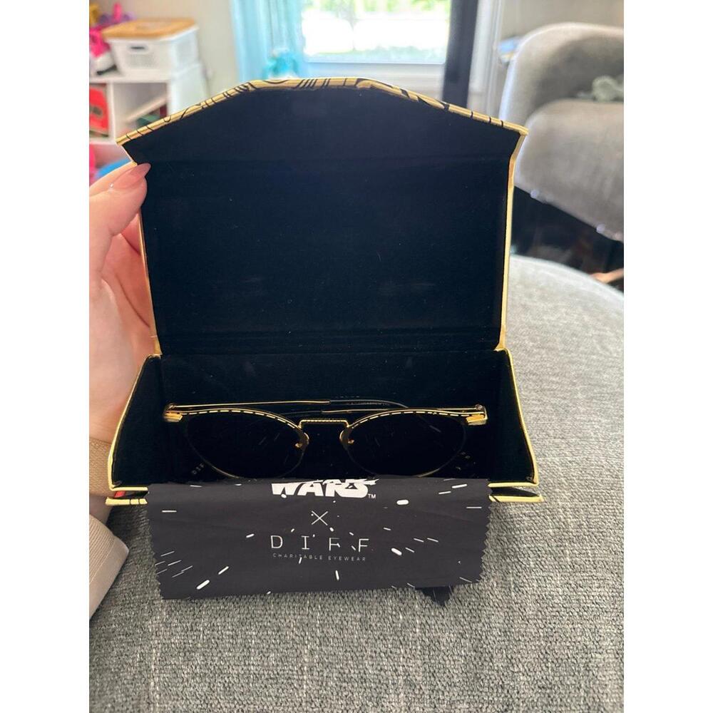 Diff Gold Frame Round Sunglasses With Brown Lenses - image 5